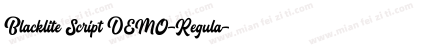 Blacklite Script DEMO-Regula字体转换